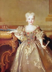 Infante Maria Ana Victoria de Borbón, 1724 (détail)